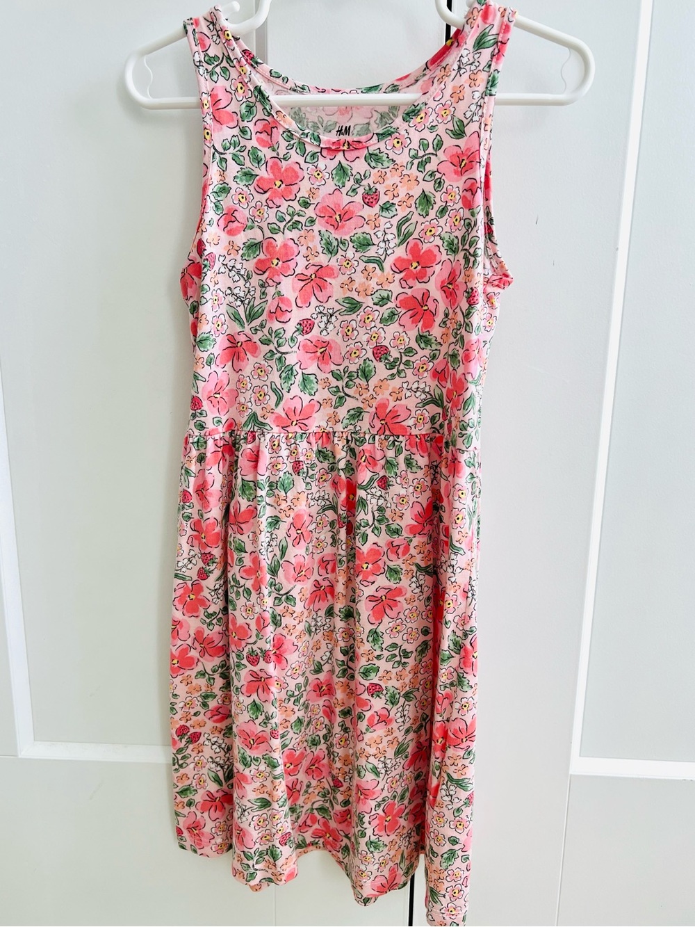 H&M Pink Floral Tank Dress size 5T/6
